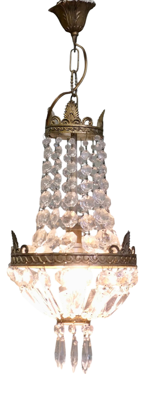 French Empire Style Tent and Baked Chandelier, 1920