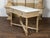 19th Century, Bleached Walnut Console Table with White Marble Top, Faceted Legs For Sale In Atlanta - Image 6 of 12