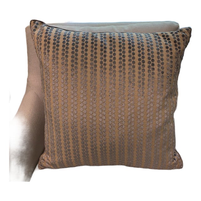 Ryan Studio Pillow With Vertical Blue Dots For Sale