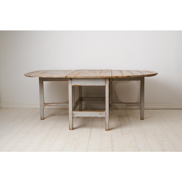Large Swedish Drop Leaf Table For Sale - Image 6 of 14