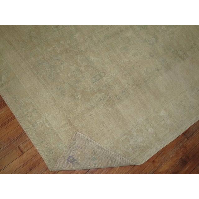 Neutral Vintage Turkish Oushak Rug For Sale - Image 10 of 18