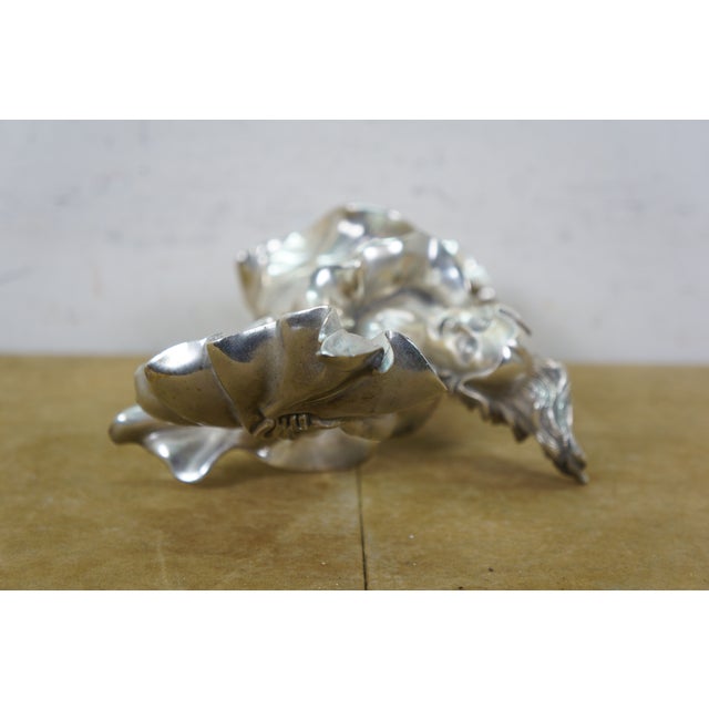 Mid 20th Century Italian Art Nouveau Sterling Silver 925 Dancing Woman Statue Sculpture 17" For Sale - Image 10 of 15