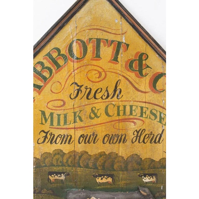 Vintage Wooden Advertising Sign from Abbott & Co., 1950s For Sale - Image 3 of 6