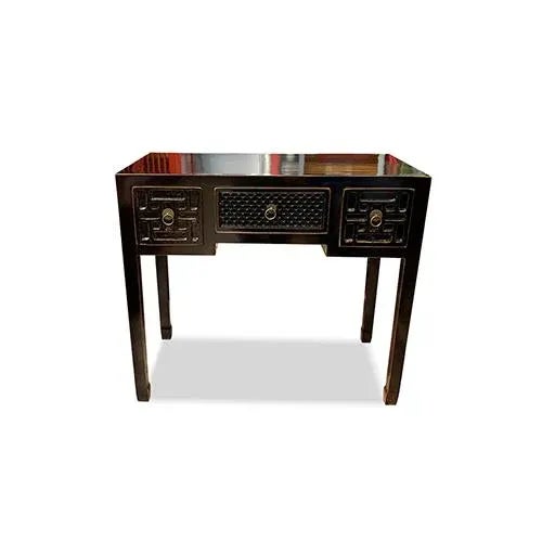 1990s 1990s Asian Inspiration Writing Desk-Black For Sale - Image 5 of 6