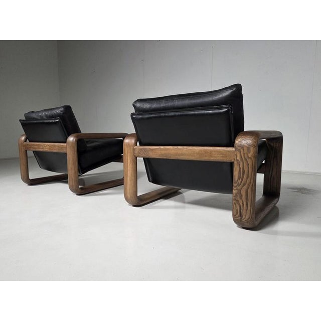1970s Hombre Lounge Chairs with Ottoman from Rosenthal, Germany, 1970s, Set of 3 For Sale - Image 5 of 10