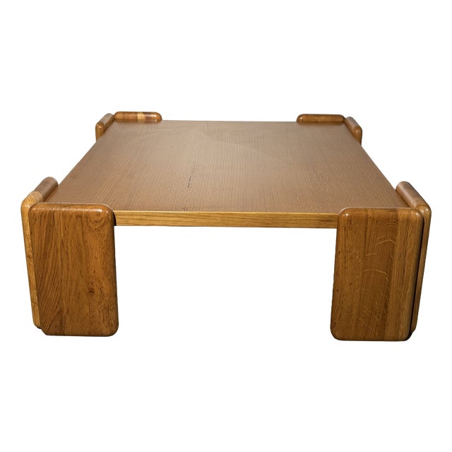 Oak Coffee Table by Mario Marenco for Mobilgirgi, Italy, 1970s For Sale
