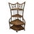 Vintage Boho Rattan Bamboo Corner Shelving Unit For Sale