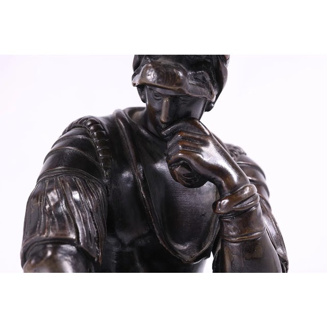 19th-Century Bronze Sculpture of Lorenzo De’ Medici After Michelangelo – Signed “R. Lion Sauvage” For Sale - Image 16 of 18