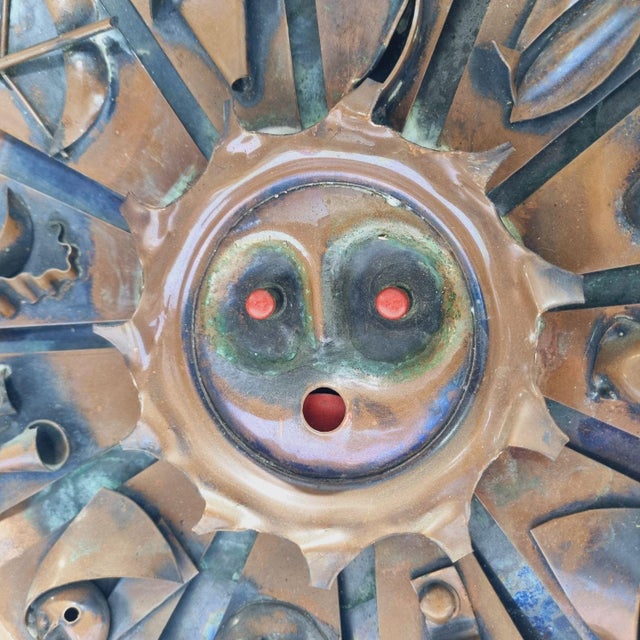 Vintage Brutalist Copper Horoscope Wall Decoration, 1960s For Sale - Image 13 of 15
