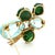 Italian Mid-Century Convertible Aquamarine & Green Tourmaline 14k Brooch Ring For Sale - Image 10 of 14