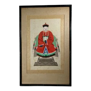Chinese Ancestor Portrait of a Mandarin Dignitary.