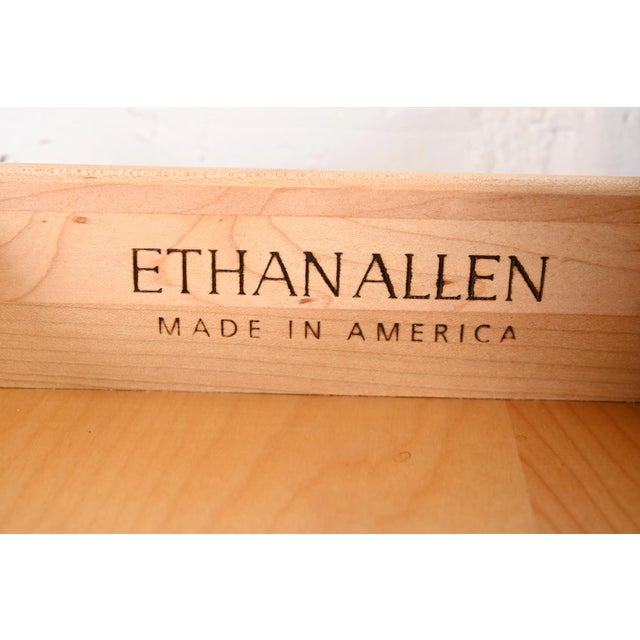 Wood Ethan Allen French Country Solid Maple Bedside Table For Sale - Image 7 of 12