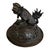 Metal Antique Chinese Bronze Ding Censer With Foo Dog Lid, Late Qing Dynasty (C. 1880–1912), 19” H For Sale - Image 7 of 7
