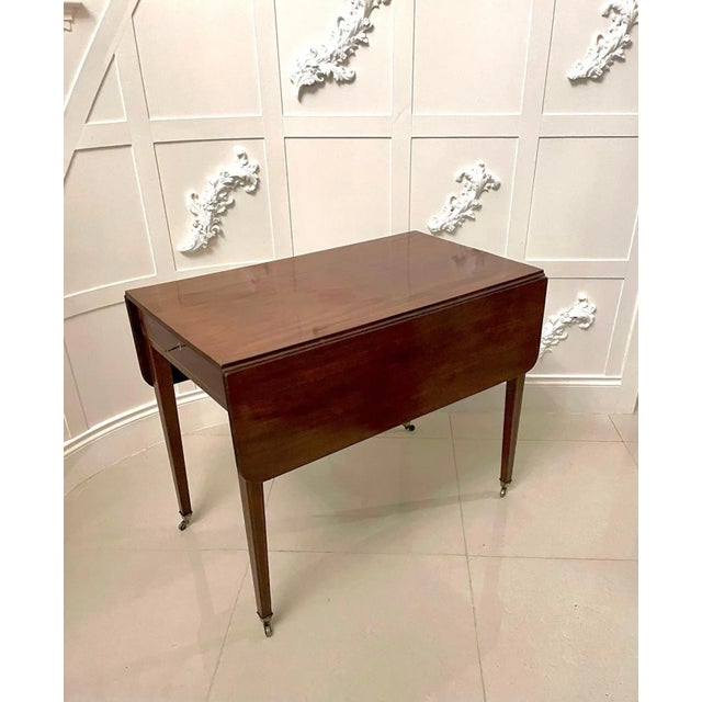 Antique George III Mahogany Pembroke Table For Sale - Image 6 of 16