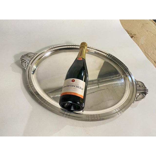 Art Deco Tay in Silver-Plated Metal, France, 1940s For Sale - Image 13 of 15