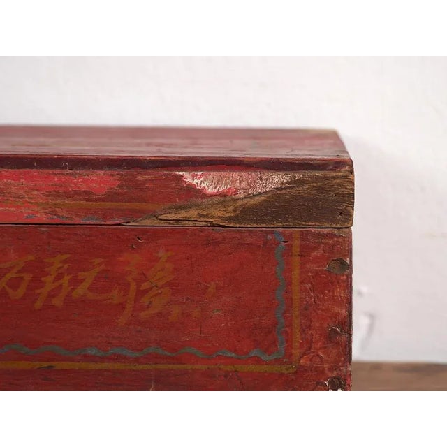 Antique Chinese Red Case, 1900s For Sale - Image 4 of 8