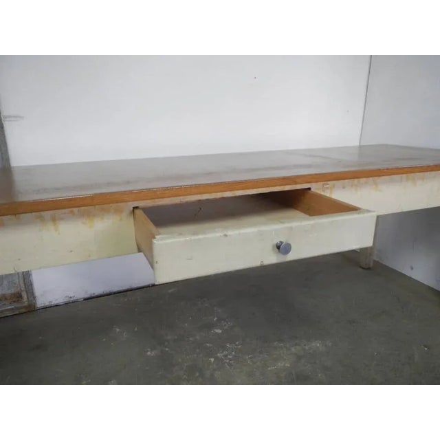 1960s Textile Industry Work Table For Sale - Image 5 of 11