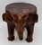 Wood Carved Indian Colonial Hardwood Elephant Drinks Table or Stool For Sale - Image 7 of 7