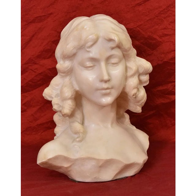 Bust of Young Girl, 19th Century, Marble For Sale - Image 12 of 12