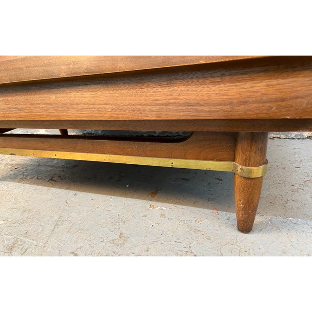 Mid 20th Century American of Martinsville 'Dania' Walnut High-Boy Dresser by Merton Gershun For Sale - Image 16 of 17