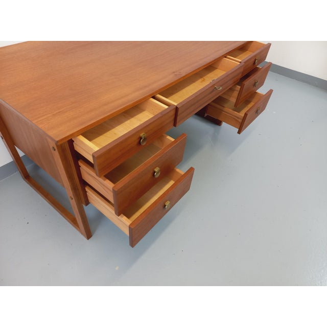 Double-Sided Executive Desk in Teak, 1960s For Sale - Image 16 of 18