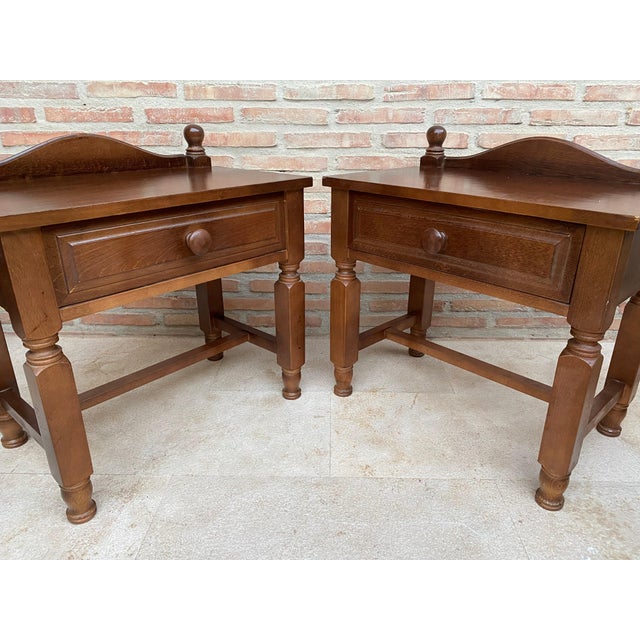 Mid 20th Century 20th Century French Nightstands with One Drawer, 1950s, Set of 2 For Sale - Image 5 of 18