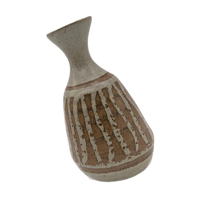 Mid 20th Century Mid 20th Century Artist Signed Studio Pottery Glazed Stoneware Bud Vase For Sale - Image 5 of 11