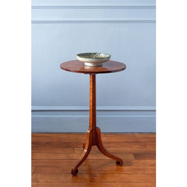 Biedermeier Style Figured Wood Tilt-Top Table For Sale - Image 10 of 11