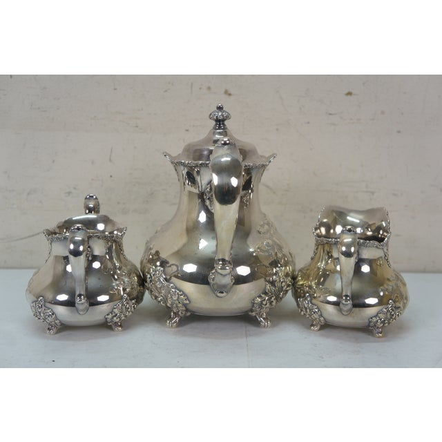 Late 20th Century 5 Pc Mid Century Poole Silverplate 931 Tea Set Teapot Coffee Pot Cream Sugar Pitcher For Sale - Image 10 of 18