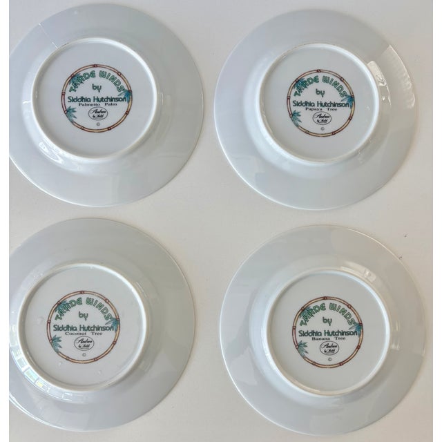 These four coastal chic plates are from the vintage "Trade Winds" collection, created by artist Siddhia Hutchinson for the...