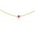 Modern Ruby Station Chain Necklace in 14k Solid Yellow Gold For Sale - Image 3 of 11