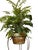 Mid-Century Modern Faux Fern and Metal Plant Stand For Sale - Image 3 of 3