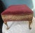 Vintage Queen Anne Style Stool Upholstered in velvet with tapestry trim and Brass Color Metal Legs Sturdy and and strong...