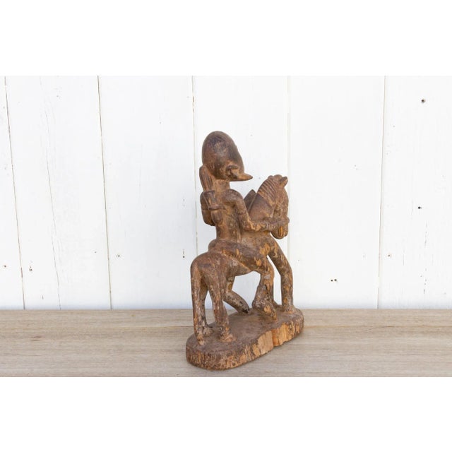 Wood Original 19th Century African Warrior Statue For Sale - Image 7 of 9