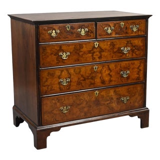 George Iii Burr Walnut Chest of Drawers, 1800 For Sale