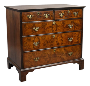 George Iii Burr Walnut Chest of Drawers, 1800