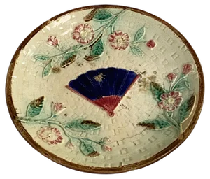 French Majolica Plate in Ceramic, 1800s
