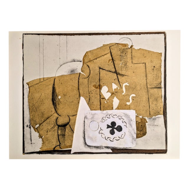 Pablo Picasso, Bottle, Glass and Cards, Original Limited Edition Lithograph, 1962 For Sale