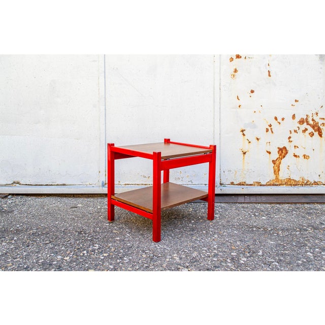 Coffee table with aniline wood frame and wooden tops. Designer: Ettore Sottsass Manufacturer: Poltronova Year: 1963 I have...