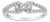 10K White Gold 1/2 Cttw Round Cut Diamond Three Stone Split Shank Band Ring (H-I Color, SI1-SI2 Clarity) - Size 8 For Sale