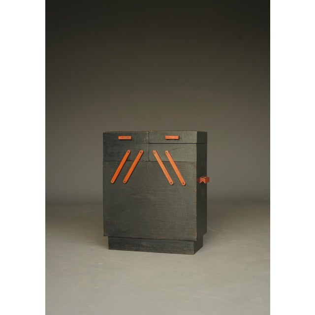 Wood Modernist Sewing Box with Orange Details, 1930s For Sale - Image 7 of 18