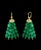 Contemporary 150 Carat Emerald Beads and Diamond Hanging/ Drop Earrings 14 Karat Yellow Gold For Sale - Image 3 of 18