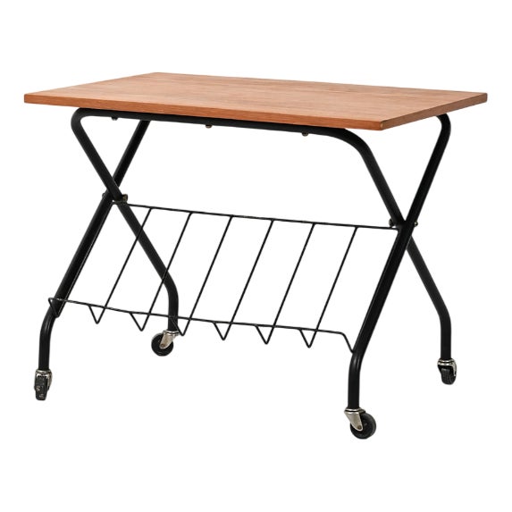 Scandinavian Coffee Table with Magazine Rack, 1960s For Sale