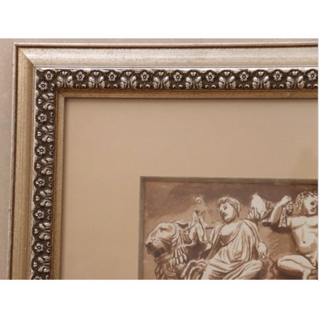Antique Style Pen & Ink Drawing of Four Putti – Classical European Frieze Study, Framed For Sale In New York - Image 6 of 6