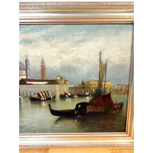 Gray 19th-Century Italian Venetian Capriccio of the Bacino di San Marco For Sale - Image 8 of 18