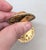 Vintage 1980s Signed Les Bernard Round Goldtone Cabochon Faux-Agate Clip Earrings-2 Pieces For Sale - Image 10 of 12