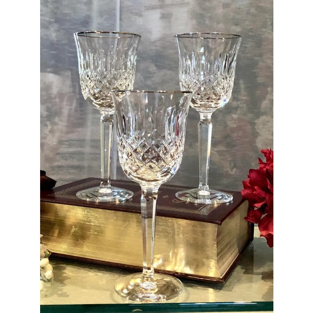 Waterford Vintage Kelsey Waterford Crystal Toasting Wedding Champagne Glasses - a Pair For Sale - Image 4 of 9