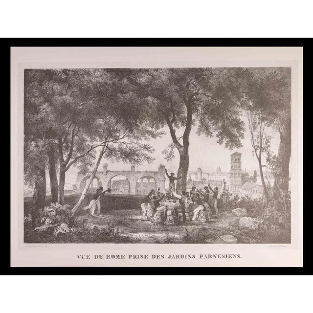 After Godefroy Engelmann, Roman Temples and Ruins, Original Etching, Late 20th Century For Sale - Image 3 of 7