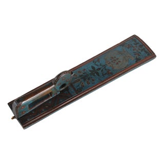 Antique Danish Wooden Mangle Board with Horse, 1823 For Sale