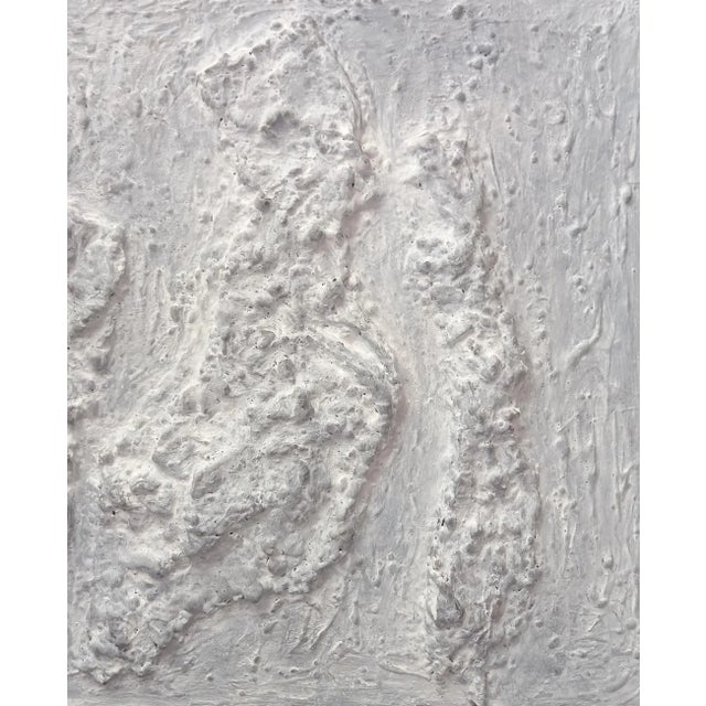 FREE SHIPPING FOR A LIMITED TIME ONLY! White Textured & Relief Oil Painting #3 by Diane Grant. Oil on canvas. Signed on...